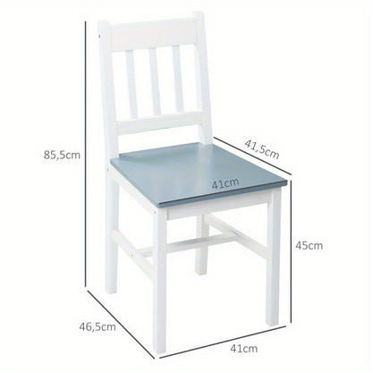 Eetkamerstoel – Stoel – Kuipstoel – Eettafelstoel – Keukenstoel – Massief Grenenhout – Grijze Stof Bekleding – Open Rugleuning – 41x46,5x85 cm – Duurzaam & Comfortabel