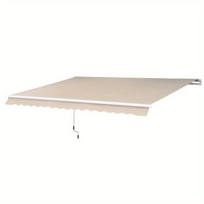 Balkonzonnescherm – Uitvalscherm – Zonnescherm – Aluminium Doek – Opvouwbaar – 3 Meter Breed – Duurzaam Aluminium – Neutrale Beigetint
