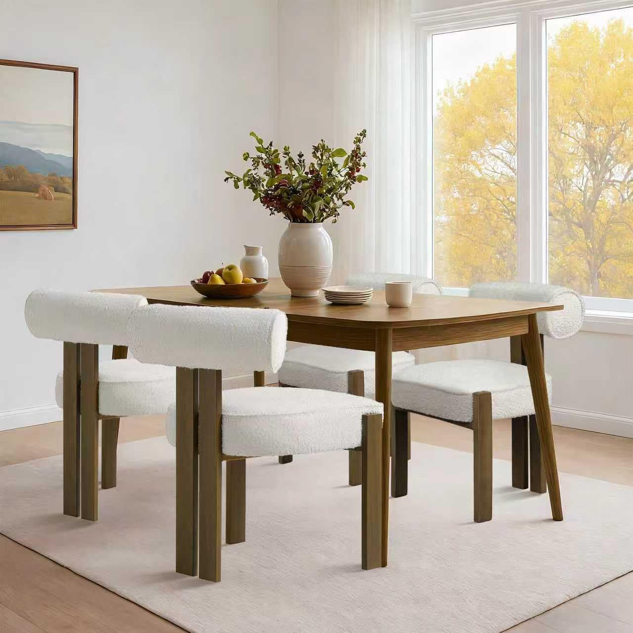 1pc Modern Upholstered Dining Chair with Microfiber & Frame - Easy-Clean Kitchen or Living Room Chair, Manual Adjustment, Classic Style (Suitable for Dining Table,)