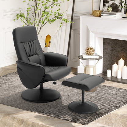 tv-fauteuil – relaxstoel – loungestoel – draaifauteuil – zithoekstoel – verstelbare rugleuning tot 145° – 360° draaibaar metalen frame
