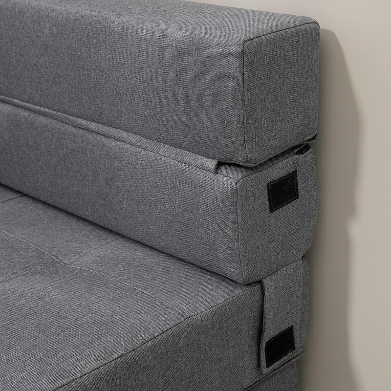 Relaxfauteuil – Slaapstoel – Loungestoel – Zetel – Fauteuil – Multifunctioneel – Donkergrijs – Foamgepolsterd – Afneembare Hoes