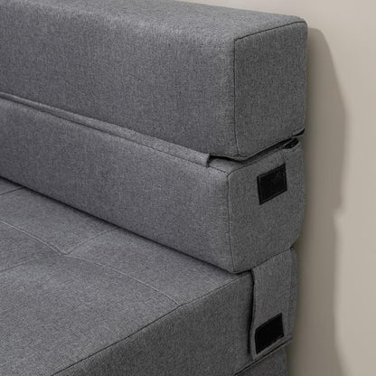 Relaxfauteuil – Slaapstoel – Loungestoel – Zetel – Fauteuil – Multifunctioneel – Donkergrijs – Foamgepolsterd – Afneembare Hoes