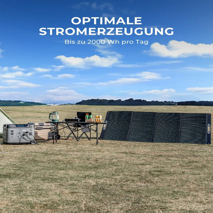 Draagbaar Zonnepaneel – Opvouwbaar Zonnepaneel – Flexibel Zonnepaneel – Mobiel Zonnepaneel – 400W Variant – Houten Armband Design – Inclusief Draadloze Gel Batterij Pack