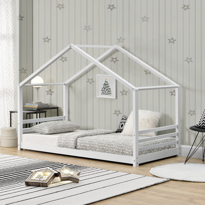 Vardø Kids' Bed House Bed 90x200cm White