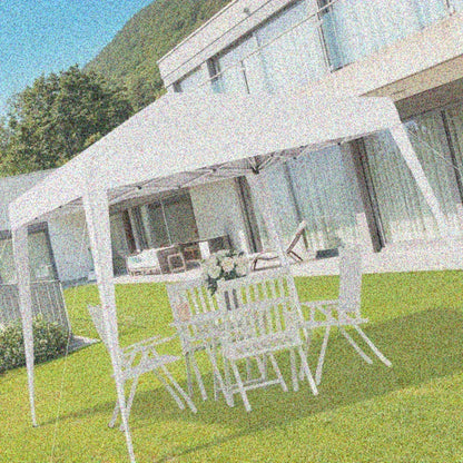 Partytent – Tent – Prieel – Paviljoen – Zonnezeil – Inklapbaar – UV-bescherming – Stalen Frame – 2,4x2,4 Meter – Draagtas – Wit