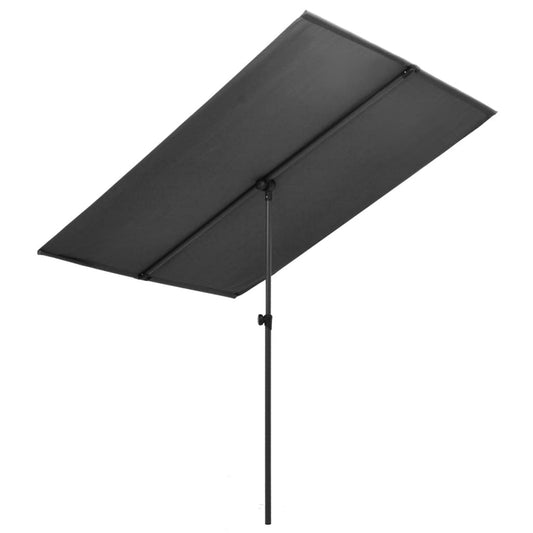 Parasol – Tuinparasol – Terrasparasol – Rechthoekige Parasol – Balkonparasol – 200x130 cm – Waterafstotend Polyester – Stevig Stalen Frame