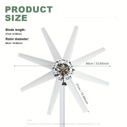 Windturbine – Windmolen – Windgenerator – Aerogenerator – Windenergie – 1000W Vermogen – MPPT Controller – Start Bij Lage Windsnelheid – Stil & Draagbaar