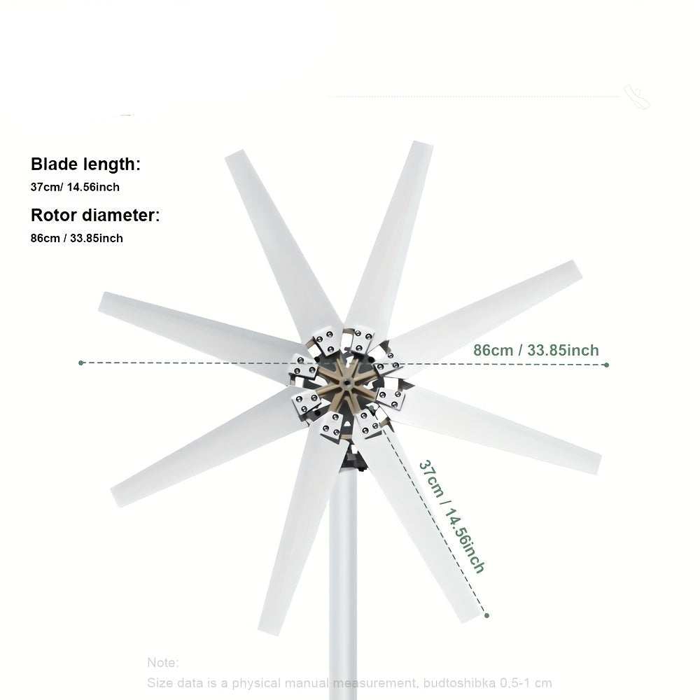 Windturbine – Windgenerator – Windmolen – Draagbare Generator – 24V 1000W – Robuust Metallic Materiaal – Krachtige Output
