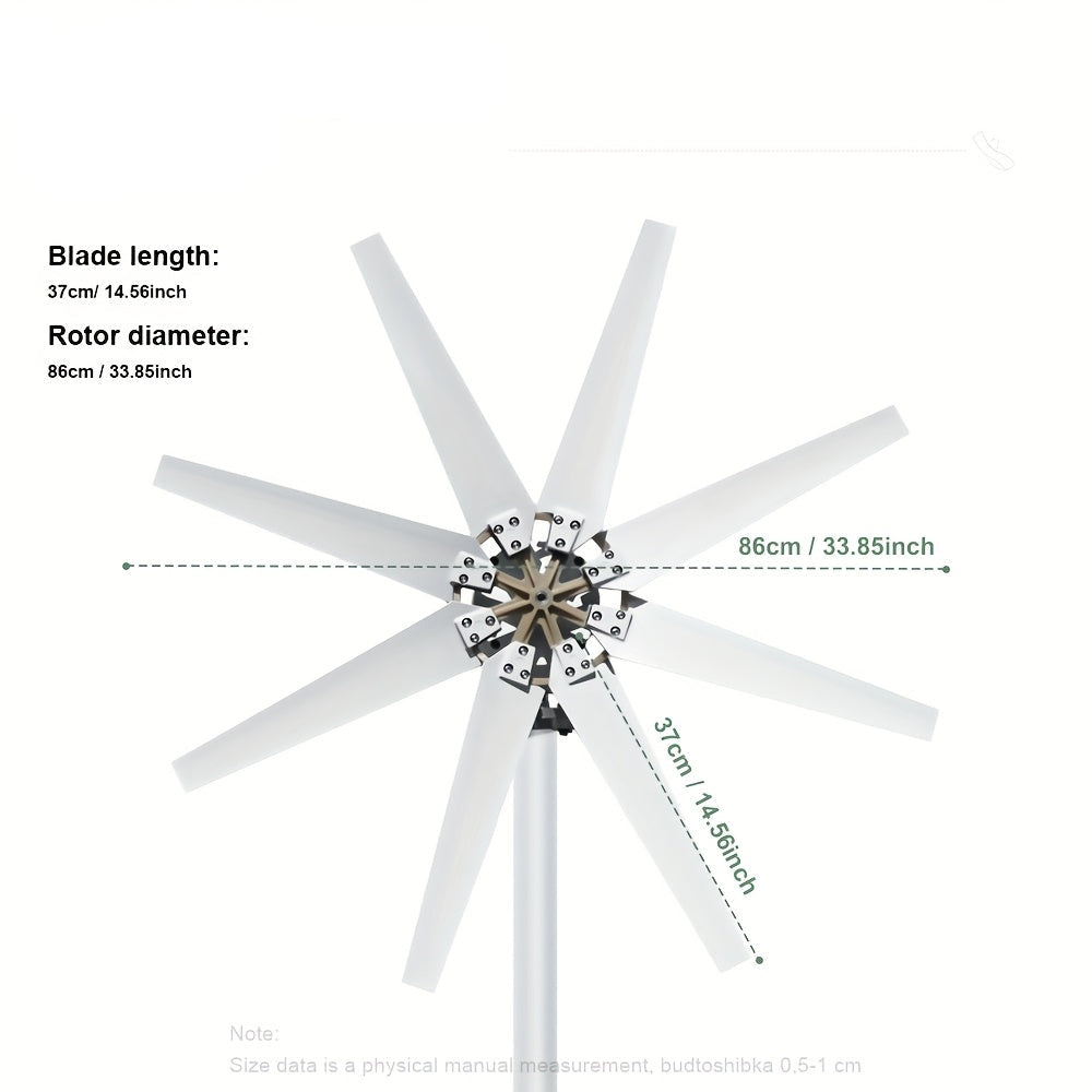 Windturbine – Windmolen – Windgenerator – Draagbare Generator – Alternatieve Energie – 1200W Vermogen – Robuust Metallic Ontwerp