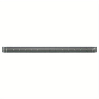 Verhoogde Plantenbak – Metaalbak – Kruidenbak – Bloembak – Tuinbak – Grijs – Roestvrij Poedercoating – 620x80x36 cm – Duurzaam Met Goede Drainage