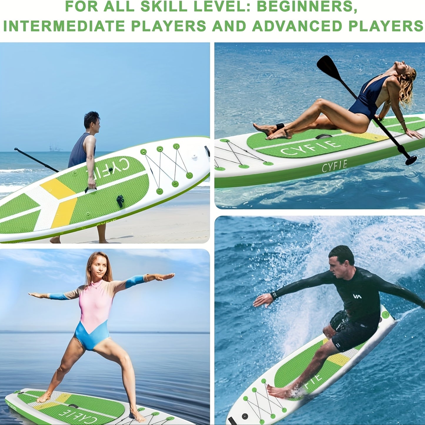 Paddleboard – SUP Board – Stand-Up Paddleboard – Opblaasbaar Board – Surfplank – Compleet Set – 320x81x15 cm – Slijtvast Rubber & EVA Deck – Max 160 kg Draagvermogen