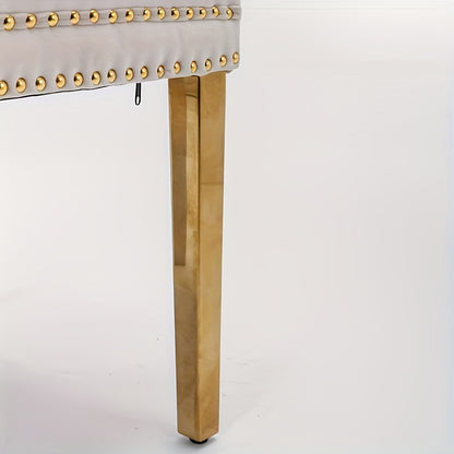 Eetkamerstoel – Stoel – Kuipstoel – Armstoel – Zitstoel – Met Metalen Frame – Beige Katoenen Zitkussen