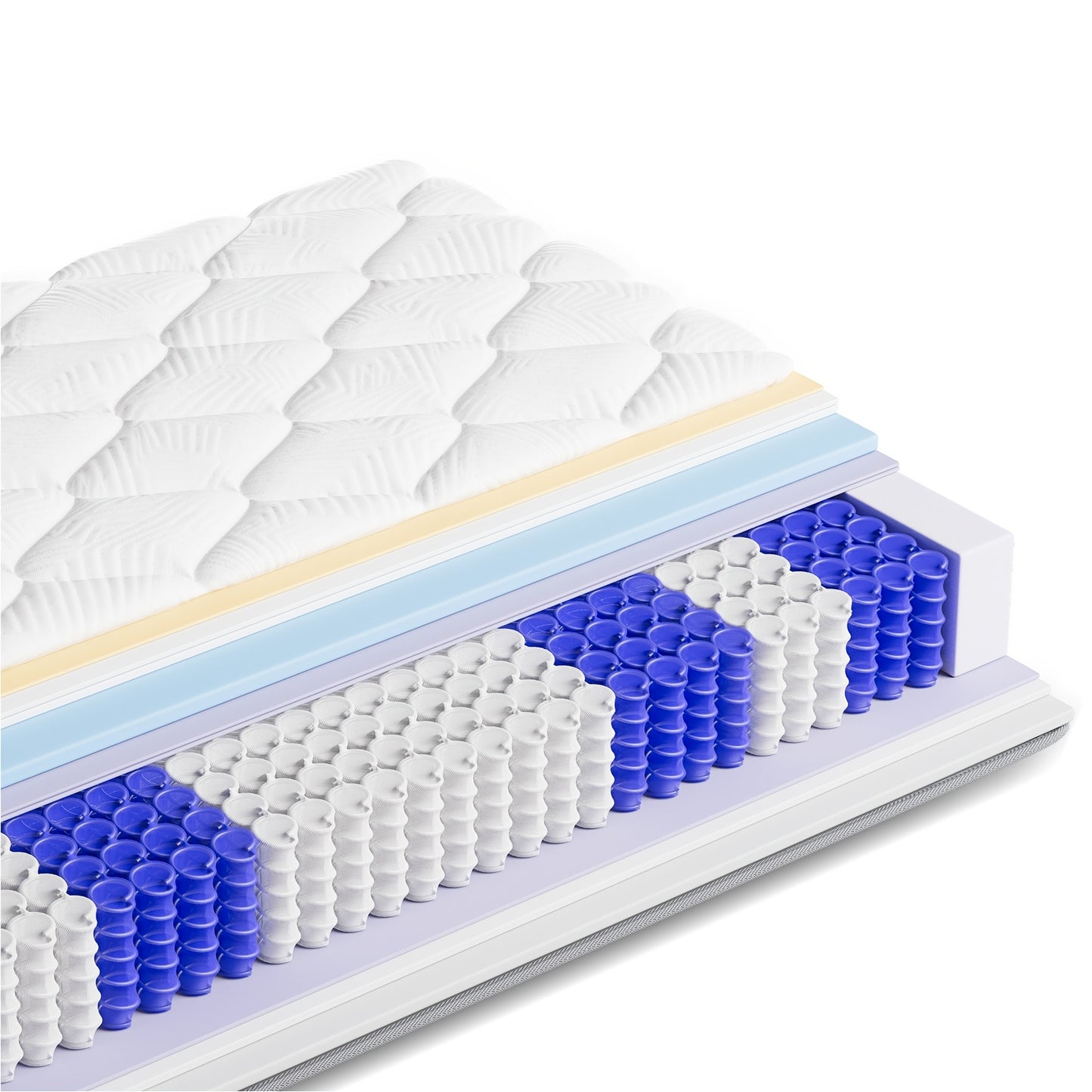 Hybrid Mattress -25cm Pocket Spring Mattress, Ergonomically Designed with A Comfort Foam Layer Over Springs, Firmness Level H3/H4, Reversible Design, Shock Absorption Technology, Breathable Sleep Surface