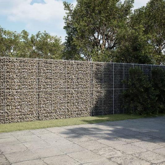Schanskorf – Tuinafscheiding – Tuinhek – Gaasbak – Metalen Korf – Zilverkleurig Gegalvaniseerd Metaal – Weerbestendig En Duurzaam – 600x100x200 cm