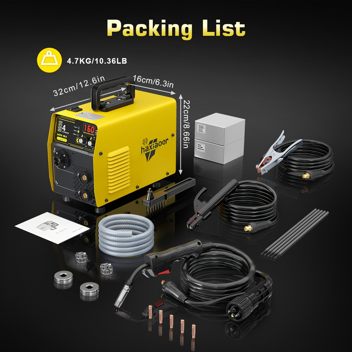Lasapparaat MIG160 – MIG Lasmachine – Inverter Lasapparaat – Semi-automatisch Lasapparaat – Elektrisch Lasapparaat – Compact & Lichtgewicht – 220V European Plug