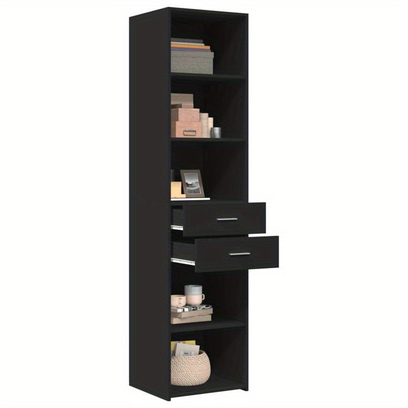 Modern Tall Cabinet 45x42.5x185cm - Treated with Shelving, Assembly Suitable for Hallway,, Bedroom,, Office - Space-Saving Vertical