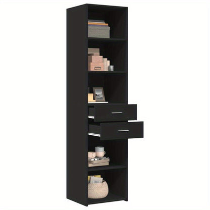 Modern Tall Cabinet 45x42.5x185cm - Treated with Shelving, Assembly Suitable for Hallway,, Bedroom,, Office - Space-Saving Vertical