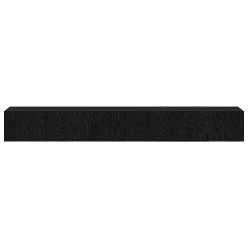 Set di Mobile TV a 3 Pezzi in Wood Ingegnerizzato Nero Practical Removable