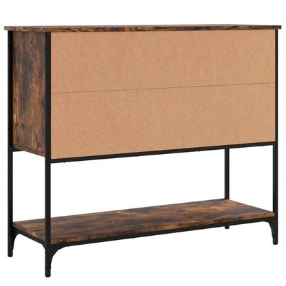 Sideboard 100x36x85cm processed wood, smoked oak Practical and removable