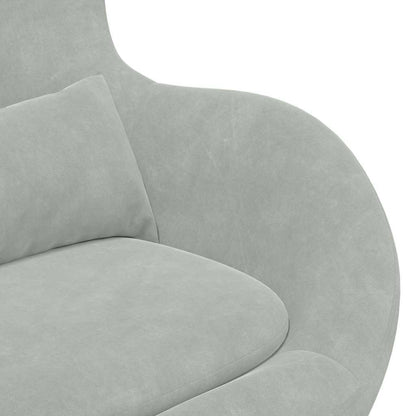 Fauteuil – Draaistoel – Relaxstoel – Zitzak – Loungefauteuil – Lichtgrijs – Draaibaar 360° – Zacht Stofkussen