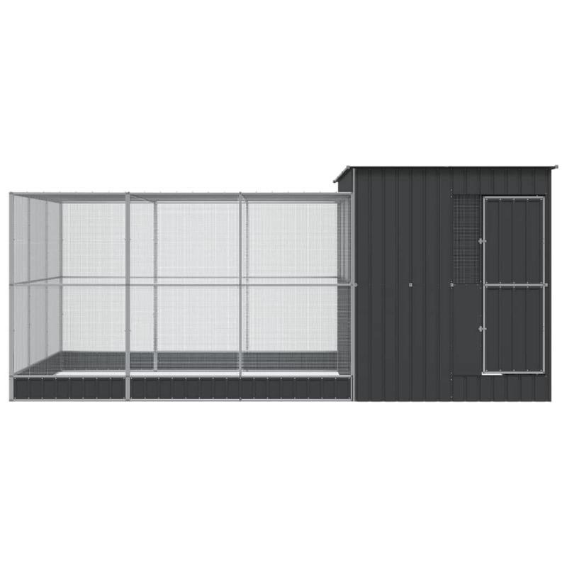 Volière – Vogelschuur – Vogelhuis – Vogelkooi – Vogelstandaard – Gegalvaniseerd Staal – Ruim 497x303x216 cm – Weerbestendig Poedercoating