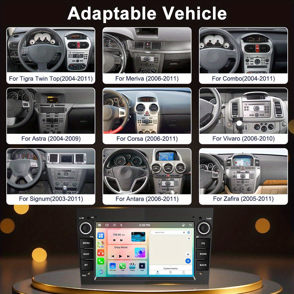 Autostereo – Autoradio – Multimedia Systeem – Double Din – Carplay Android Radio – 7-Inch Touchscreen – Android 15 OS – 6GB RAM 128GB Opslag