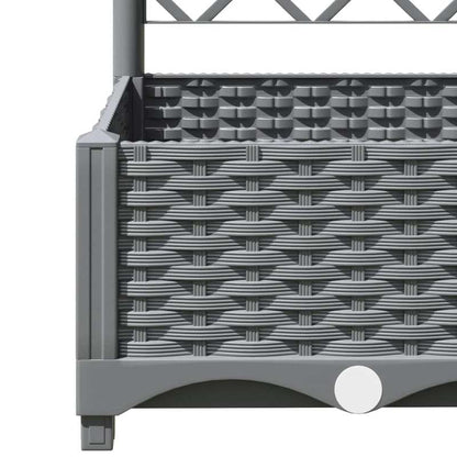 Dubbele Plantenhouder – Plantenbak – Bloembak – Kruidenbak – Tuinbak – Lichtgrijs – Stevig Materiaal – Comfortabele Werkhoogte – 120x40x121,5 cm