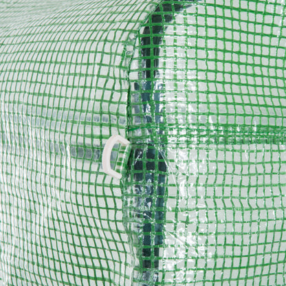 Tunnelkas – Kweekkas – Serre – Groentekas – Beschermhoes – 4,5 m² – Gehard Stalen Frame – Zipper Deur en 2 Roll-Up Ramen – Groen