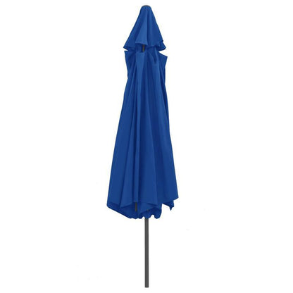 Parasol – Tuinparasol – Stokparasol – Balkonparasol – Terrasparasol – Weerbestendig – Met Metalen Mast – Ø390 cm – Blauwe Kleur