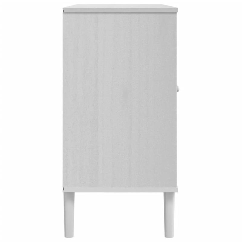 Modern Rattan Look Sideboard with Removable Shelves - Solid Pinewood, 3-Drawer & Open Shelf Design, Light Beige Finish for Living Room Organization, 112x40x80cm, Sideboard Cabinet, Minimalist Decor, Natural Wood Texture