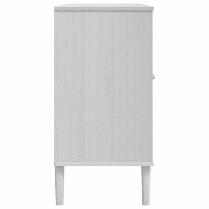 Modern Rattan Look Sideboard with Removable Shelves - Solid Pinewood, 3-Drawer & Open Shelf Design, Light Beige Finish for Living Room Organization, 112x40x80cm, Sideboard Cabinet, Minimalist Decor, Natural Wood Texture