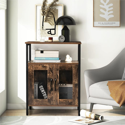 Wijnkastje – Wijnrek – Wijnmeubel – Wijnopslag – Wijnkast – Afneembaar Wijnrek – Glashouder – Industrieel Hout Metaal – Compact 60x34x79 cm