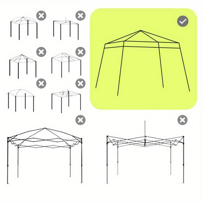 Vervangingsdak Paviljoen – Paviljoendak – Tuinkap – Buitenluifel – Partytent Dak – 3x3 Meter – Weerbestendig – Versterkte Pootuiteinden