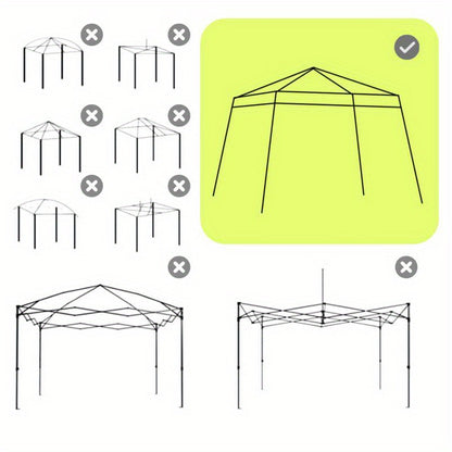 Vervangingsdak Paviljoen – Paviljoendak – Tuinkap – Buitenluifel – Partytent Dak – 3x3 Meter – Weerbestendig – Versterkte Pootuiteinden