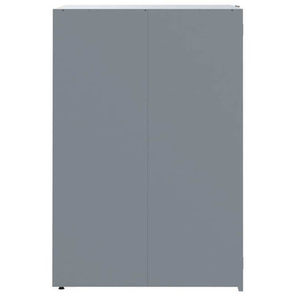 Vuilnisbak – Afvalbak – Prullenbak – Afvalcontainer – Afvalemmer – Grijs – Stevig Metaal – Ventilatie Met Wielen – 207x79x117 cm – Roestbestendig