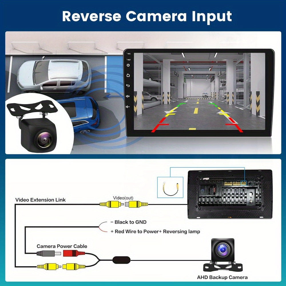 Autoradio – Car Stereo – Auto Radio – Multimedia Systeem – Navigatie – 9-Inch HD IPS Scherm – Draadloze CarPlay & Android Auto Met AHD Achteruitrijcamera & Microfoon