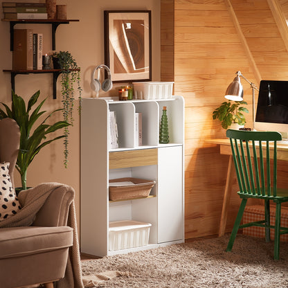 Boekenkast – Boekplank – Opbergkast – Vakkenkast – Ladenkast – Compact 72x110x30 cm – Laadvermogen tot 65 kg