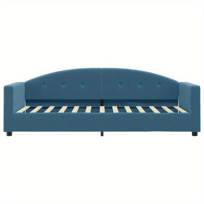 Sofa Bed – Slaapbank – Bedbank – Futon – Slaapbankje – Blauw Velvet – Matras 80x200 cm – Hardhouten Frame – Afneembare Bekleding