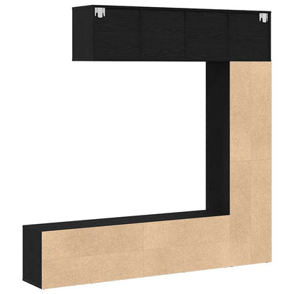 Boekenkast – Boekplank – Boekenrek – Opbergkast – Zwarte Eikenlook – Verstelbare Planken – 12 Ingebouwde Planken – Hoogwaardig Bewerkd Hout