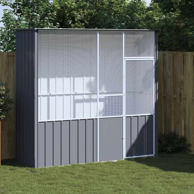 Aviary Anthracite 215X78X200 Cm Galvanized Steel
