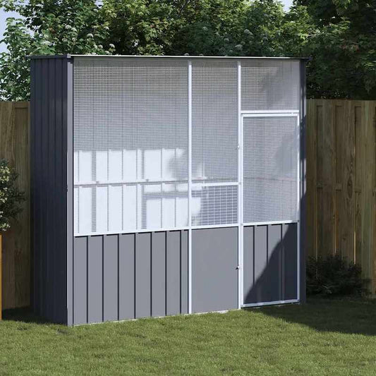 Aviary Anthracite 215X78X200 Cm Galvanized Steel