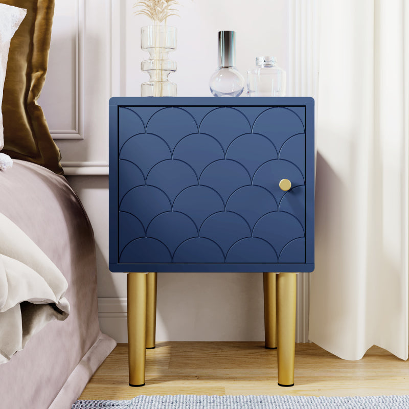 Nachtkastje – Bedkastje – Bijzettafel – Side Table – Navy Blue – Set Van 2 – Stevig Spaanplaat – Ruime Lades 50x35x35 cm