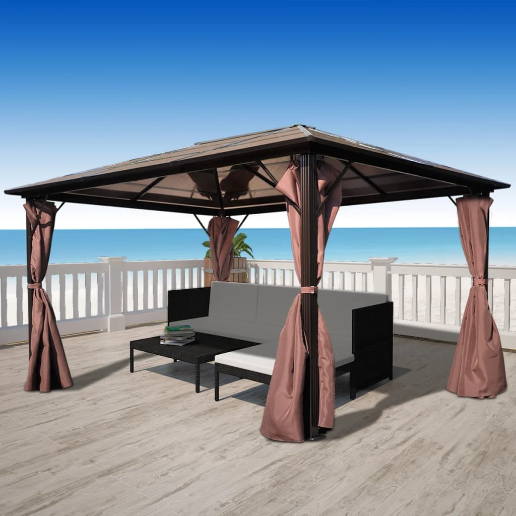 Tuinpaviljoen – Tuinoverkapping – Tuinhoes – Partytent – Buitenverblijf – 400 x 300 cm – UV-Bestendig Polycarbonaat Dak