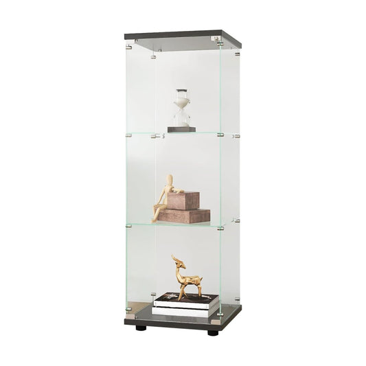 Vitrinekast – Glazen Kast – Showkast – Opbergkast – Displaykast – 1 Deur Met Slot – 125x42x36 cm Wit