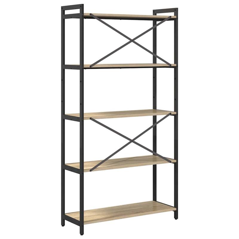 Boekenkast Sonoma eiken 80 x 30 x 153cm Bewerkt hout