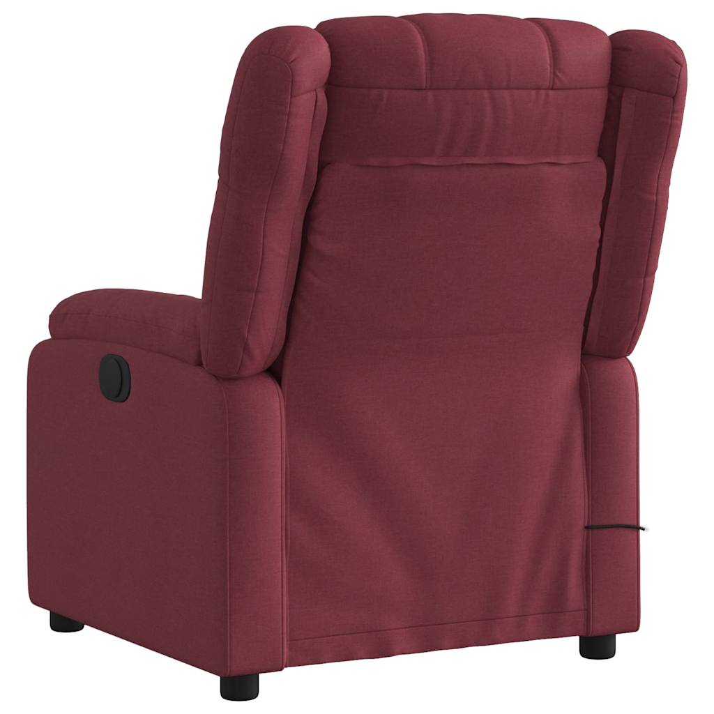 Massagestoel – Massagefauteuil – Relaxstoel – Ontspanningsstoel – Elektrisch Verstelbaar – Wijnrood – 6 Massagepunten – USB Aansluiting