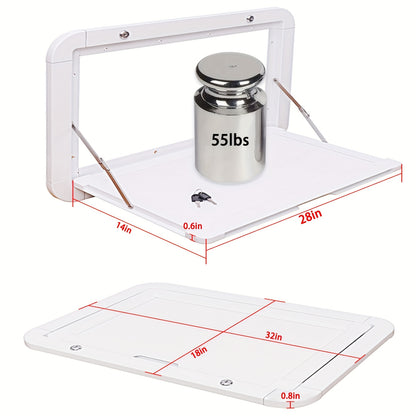 Opvouwbare Tafel – Klaptafel – Wandtafel – Campingtafel – Vouwtafel – Aluminium – Ruimtebesparend – 80x40 cm