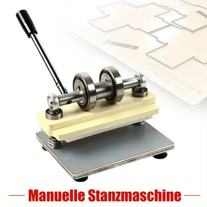 Stansmachine – Uitstanstoestel – Embossingmachine – Ponsmachine – Snijmachine – Roestvrij Staal – Handmatige Hefboom 210 mm
