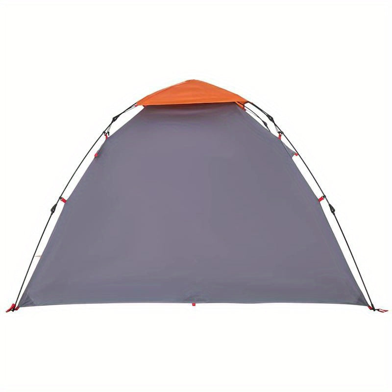 3-Persoons Campingtent – Familie Tent – Buitentent – Vriendentent – Festival Tent – Lichtgewicht Polyester – Snelle Haak-en-Loop Sluiting – Grijs/Oranje