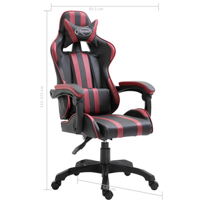 Gamingstoel – Gamestoel – Gaming Chair – Game Stoel – Bureaustoel – Verstelbare Rugleuning – Ergonomische Rode Kunstleer Vulling